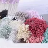 Dekoracyjne kwiaty wieńce 400pcs Pistils for Artificial Flowers Podwójne głowy DIY Flower Stamen Pistil for Igle robak