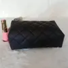 NEW makeup storage tote bag insert soft diamond Classic quilted black cosmetic case
