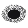 Miski Kosz owocowy metalowy magazyn MESH Nowoczesny pojemnik na drut kuchenny styl czarny okrągły uchwyt blat taca dekoracyjna geometryczna