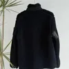 23SS 디자이너 남성 재킷 남자 재킷 코트 겨울 두꺼운 긴 슬리프 지퍼 후 까마귀 양고기 스타일 코트 Epaulets