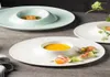 Plates Ceramic Cooking Plate Pasta Steak Sashimi Sushi Dish 1012 Inch Creative Restaurant Round Tableware Snack Desserts Dishes1742707