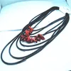 Choker 1st Fashon Women's Sweater Long Necklace Nature Red Coral Material med mjuk svart tråd för festbärande S