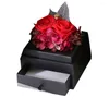 Bow Ties Permanent Pollen Box Rose The Symbol Of Love Immortal Flower Double Door Making Holiday Decorations 1