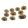 Party Decoration 10 Pieces Wooden Table Number Plate Digital Seat Card For Els Cafes