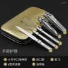 Kit per nail art 11 in 1 set per manicure tagliaunghie professionale pinza per unghie strumenti di bellezza forbici coltello regalo