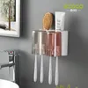 Toothbrush Holders ECOCO Bathroom Organizer Electric Wall Accessories Set Home 230217