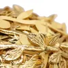 Decorative Flowers Wreaths 10Meters Gold Leaves Vine Artificial Silk Leaf Handmade Scrapbooking Craft Wreath Wedding Party Decor Fake Flower Rattan Garland