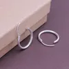 Hoopörhängen Huggie 925 Sterling Silver Small Man Earings Fashion Jewelry Ear Rings Circle