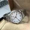 Orologi da polso 44mm GEERVO No Logo Vetro zaffiro o vetro minerale smaltato Quadrante bianco Movimento asiatico ETA6498 Orologi meccanici da uomo