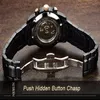 Montres-bracelets NESUN Montre Homme Multi-Fonction Affichage Horloge Automatique Mécanique Lumineux Étanche Phase De Lune Ceinture En Acier Montres