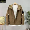 Large Stone Cotton Coat Men's Coat Island Autumn and Winter 2023 New Work Jacket Men's Cotton Coat Coat Top 4XL-10-05