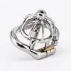 Cock Chastity Devices Cage With Urethral Catheter Spike Stainless Steel Super Small Male 1&Quot; Short Penis Lock Cock Ring Plug Sex Toy