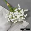 Dekorativa blommor kransar vita lila gipsophila bukett baby andas blommor artifcial blommor för bröllop brud bukett hem blommor arrangemang t230217