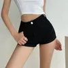 Shorts pour femmes taille haute mince Kawaii jambe droite longue Denim femmes été hanche maigre Sexy femmes coréennes Mini marron M8CJ