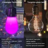 Cordes 49ft Fairy String Lights 15 Bulbes LED Application Bluetooth et clé télécommande Multi Color Light IP65 imperméable