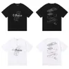 Camisetas masculinas verão novo tshirt trapstar impressão manga curta designer roupas esportivas preto algodão londres rua arco-íris roupas