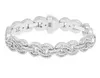 Iced Out Bling Rectangle 5a Cubic Zirconia Cz Infinity Chain Bracelet for Men