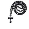 Pendant Necklaces Arrive Men Women Fashion Natural Stone Cross Necklace Pendants Adjustable Beads Chain Male Religious Jewelry Gift