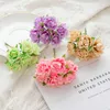 Dekorativa blommor kransar 6st konstgjorda blommor rose mini bukett bröllop brud clearance juldekoration krans vas för hem trädgård scrapbooking