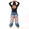 Dames broek vrouwen Boheemse bloemenprint lang 2023 mid taille vintage harem elastische boho strand broek plus maat