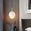 Pendant Lamps Nordic Bedroom Bedside Chandelier Marble Light Luxury Simple Post-modern Restaurant Lamp Dining Table Bar