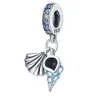 Novo Popular 925 Sterling Silver Designer original Pandora Shell Starfish Anchor Charm Bracelet Birthday Fashion Jewelry