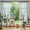 Vorhang, moderne weiße Tüll-Vorhänge für Wohnzimmer, Schlafzimmer, Farnblatt-Muster, Fensterbehandlungen, Heimdekoration, blinde Vorhänge