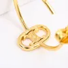 2023 Projektant Circle Hoop Kolczyki Luksusowy najnowszy 18 -karatowy złoty monogram Charm Women Stud Fashion Trend No Box