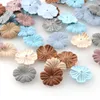 Decorative Flowers Wreaths 30pc Small Exquisite Leather Flowers Handmade Artificial Flower Head Wedding Decoration DIY Wreath ScrapbookingCraft Fake Flower