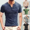 Casual shirts voor heren grafische t voor mannen zomerknop korte mouwen comfortabele mode blouse top 2xl hoge heren