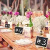 Blackboards Mini Chalkboard Label Signs 10 Pack Framed Easel Stand Wooden Blackboard For Buffet Food Wedding Place Cards 230217