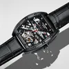 Polshorloges Guanqin topmerk kroon piano horloge heren automatische mechanische holle vierkante waterdichte luxe mode -trend