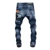 DSQ Slim Men's Jeans Sexy Twist Jeans Classic Fashion Man Busers Hip Hop Rock Moto Мужские брюки.