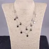 Collane con ciondolo Farfalle eleganti per donna Collana con stelle in acciaio inossidabile color argento Gioielli di moda