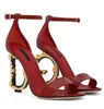 Fashion Summer Luxury Brands Patent Leather Sandals Shoes Women Pop Heel Gold-plated Carbon Nude Black Red Pumps Gladiator Sandalias Shoe With Box 35-43size