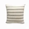 Oreiller 1pcs Coussins Simple Style Stripe Check Linen Cover Decor Home Covers