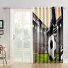 Rideau gymnase Football rideaux balles Football Design 3D fenêtre pour salon chambre cuisine Cortinas Para Sala De Estar