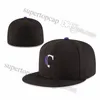 2023 Men's Baseball Full Closed Caps Summer Navy Blue Letter Bon6 Men Women Black Color All 32 Teams Casual Sport Flat Fitted hats "KC" Mix Colors F24-08