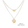 펜던트 목걸이 멀티 레이어 여성용 여성용 햇볕에 초커 목걸이 Bijoux Bohemian Collier Fashion Opal Clavicle Chain Jewelry