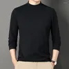 Men's T Shirts 2023 Winter Mens Casual Cotton Black White O-Neck Long Sleeve Tshirts Fashion Warm T-shirts