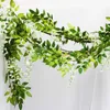 Dekorativa blommor kransar 180 cm falska murgröna wisteria blommor konstgjorda växt vinstockar för rum trädgård dekorationer bröllop båge baby dusch blommig dekor T230217