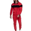 Erkek Hoodies laamei Sonbahar Erkekler Gündelik Kapüşonlu Sweatshirt Seti 2023 Patchwork Hoodie Man Work Giyim Sokak Giyim Hip Hop Spor Giyim Takım