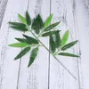 Decorative Flowers Leaves Artificial Bamboo Fake Greenery Branches Stems Decoration Green Faux Olive Leaf Palm Artifical Crafts Branch