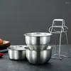 Bowls 1Pc Stainless Steel Steamed Egg Bowl With Lids Fruit Salad Dessert Soup Tableware Ramekin Pudding Container Baking Mini Pot