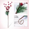 装飾的な花のクリスマス装飾花柄の人工コーンフラワーリースハンドグリーンベリーディヨークアレンジメント偽の茎