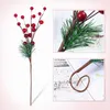 Decorative Flowers Christmas Decor Floral Pine Artificial Cones Flower Wreaths Hand Greenery Berries Diycraft Arrangement Fake Stems