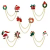 Broches da série de Natal Ladies Broooch Bell Bell Bell Box Box Box Pinamento de Lappel Pin Party Ornament