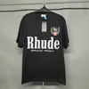 Мужская дизайнерская футболка Rhude, футболка с изображением шезлонга и рисунком, футболка с вышитым логотипом rhude, винтажная футболка по индивидуальному заказу 278G