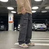 Männer Jeans Koreanische Street Hip Hop Harajuku Oversize Baggy Cargo Hosen Männliche Denim Hosen Schwarz Breite Bein Männer