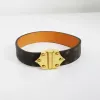 Pulseira de designer de joias de alta qualidade pulseira marrom plana com pingente pulseira de couro pulseira de trava de metal para homens e mulheres casais presente de joias